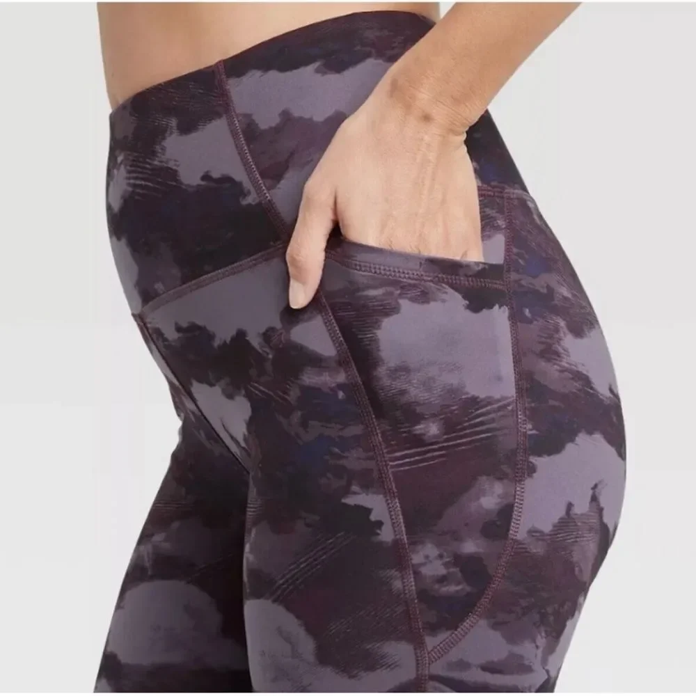 All In Motion Contour Power High Rise 7/8 Legging Cloud Purple Womens SMALL - Picture 3 of 8